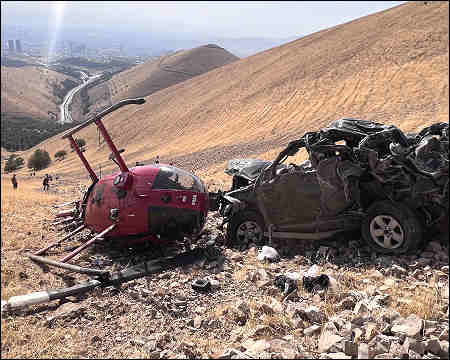 Rescue helicopter crashes in Sulaimani, injuring two