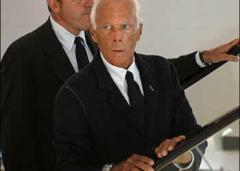 Italian fashion designer Giorgio Armani, Milano, Italy, 2009. Photo: Creative Commons/Bruno Cordioli/flickr