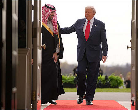 Trump hosts Saudi crown prince Mohammed bin Salman at the White House