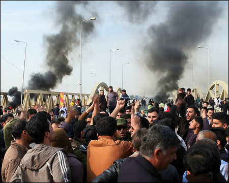 Protest against Barzanis party in Duhok over alleged Election fraud