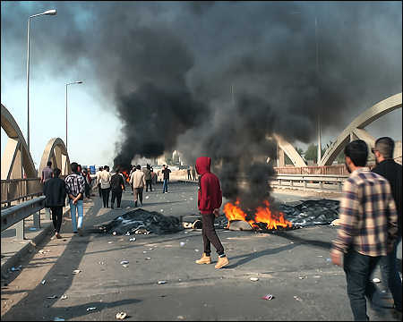 Protest against Barzanis party in Duhok over alleged Election fraud