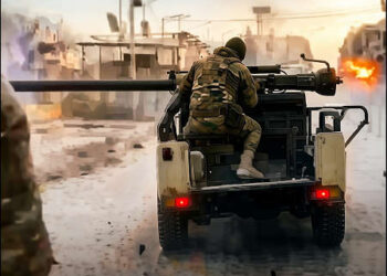 Syrian government Islamist militias bomb Kurdish neighborhoods of Sheikh Maqsud and Ashrafiyeh, Aleppo city, Syria, January 8, 2026. Photo: iKurd.net/video/X