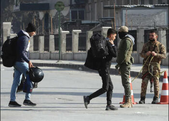 Syrian government Islamist militias in the Kurdish Sheikh Maqsood neighborhood of northern Aleppo, Syria, January 8, 2026. Photo: SANA