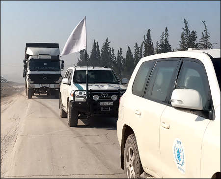 UN humanitarian convoy reaches Syria's besieged Kurdish town of Kobani