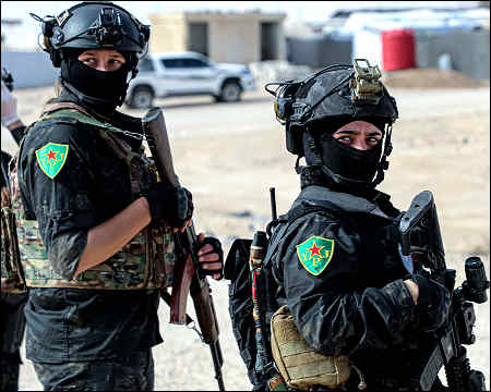 Syrian Kurdish Women Fighters