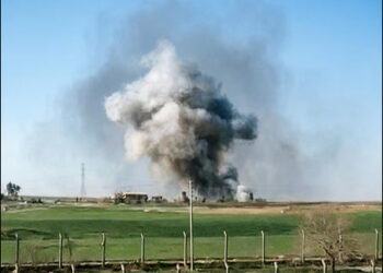 Iran strikes Kurdish PDKI party targets in Koya, Iraqi Kurdistan, March 3, 2026. Photo: Video/sm