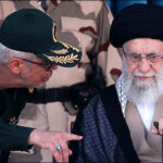 Iran's Supreme Leader Ayatollah Ali Khamenei with members of the Islamic Revolutionary Guard Corps IRGC