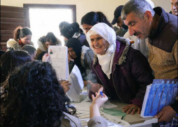 Syria's Kurds register for citizenship in Qamishlo, Rojava Kurdistan April 9, 2026