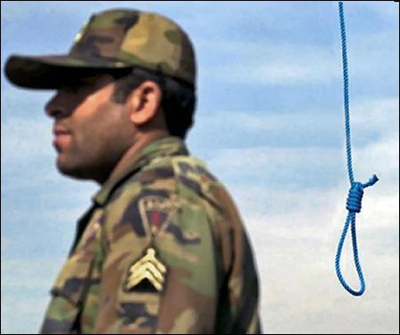 Iranian police hanging rope
