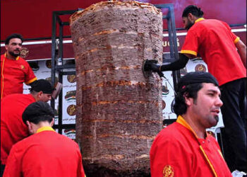 World largest shawarma skewer Erbil Iraqi Kurdistan May 28, 2026