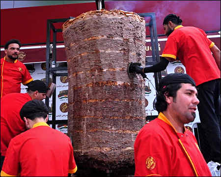 World largest shawarma skewer Erbil Iraqi Kurdistan May 28, 2026