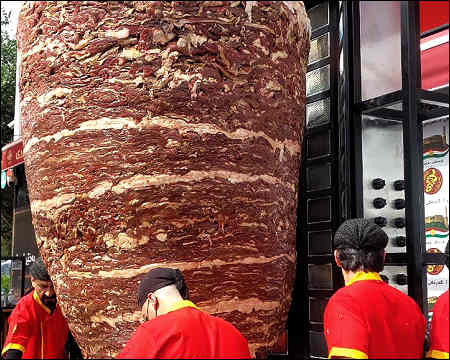 World largest shawarma skewer Erbil Iraqi Kurdistan May 28, 2026