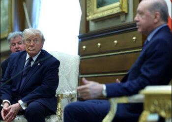 U.S. President Donald Trump, left, with Turkey’s President Recep Tayyip Erdogan, Ankara, Turkey, July 7, 2026. Photo: Turkish Presidency/via iKurd net