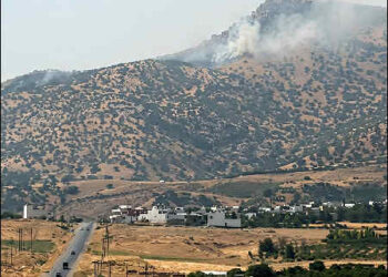 Komala base hit by Iranian missiles, 8 Kurdish fighters killed in Zirgwez, Sulaimani privince, Iraqi Kurdistan, July 17, 2026. Photo: Screengrab/Rudaw video/iKurd.net