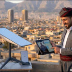 Iraqi Kurdish man starlink internet tablet dish 2026 iKurd net AI