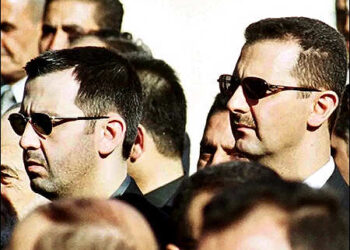 Bashar al-Assad brother with his brother Maher al Assad Syria June 2000