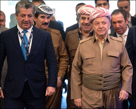 Massoud Barzani with son Masrour Barzani Nov 18, 2025