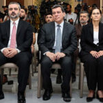 Mazloum Abdi with Elham Ahmed and Asaad al-Shaibani Aug 25, 2026