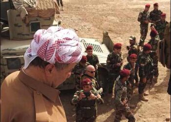 Tribal leader Massoud Barzani peshmerga KDP militias June 16, 2018