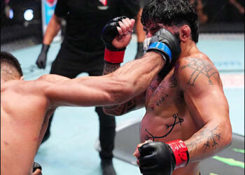 Kurdish-Finnish UFC fighter Namo Fazil is knocked out by Brazilian fighter Kaik Brito