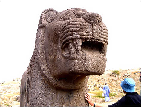 Ain Dara Lion face Afrin Syrian Kurdistan Rojava Kurdistan 2009