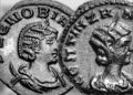 Composite image of Zenobia as empress (Augusta) on the obverse of a coin minted in 272 AD called an Antoninianus or denarii, left, and a tetradrachm bears Zenobia’s bust in a. mint from Alexandria c. 274 AD when she was ruler-conqueror of Egypt 268-272. Photo: Creative Commons/wikimedia/via/iKurd.net