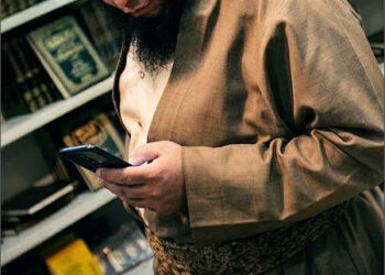 A Kurdish Muslim at Erbil's book fair, Iraqi Kurdistan