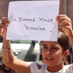 Kurdish students protest for Kurdish language School Hasaka Rojava Syria Sep 9, 2026