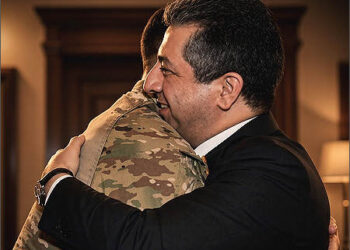 Masrour Barzani with Lt General Michael Kurilla