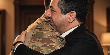 Masrour Barzani with Lt General Michael Kurilla