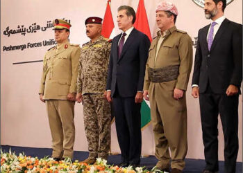 Nechirvan Barzani with Masrour Barzani and Qubad Talabani Sep 21, 2026