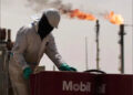 A worker at Zubair oil field near Basra, Iraq