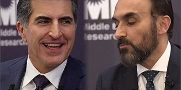 Nechirvan Barzani with Bilal Wahab MERI Forum 2026